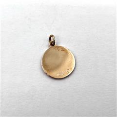 VTG 10k Yellow Gold Hoffman Pennsylvania Dutch Hex Distelfink Enamel Pendant